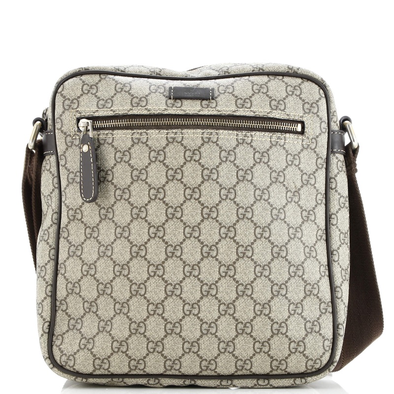 Front Zip Messenger GG Coated Canvas Medium