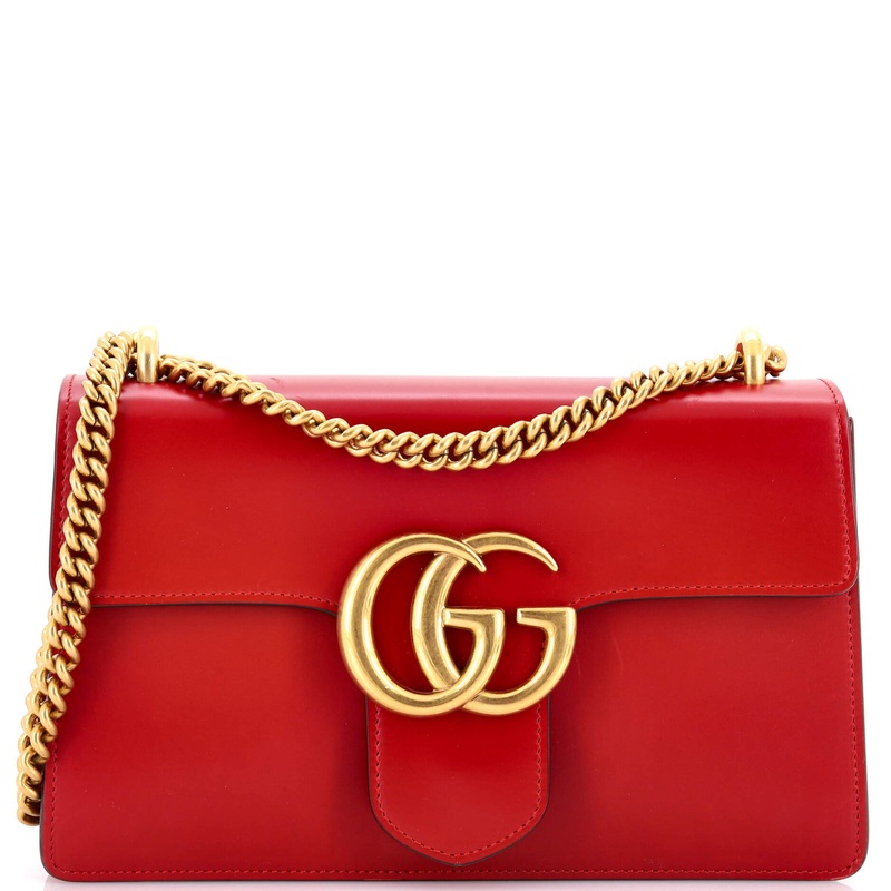GG Marmont Chain Shoulder Bag Leather Medium