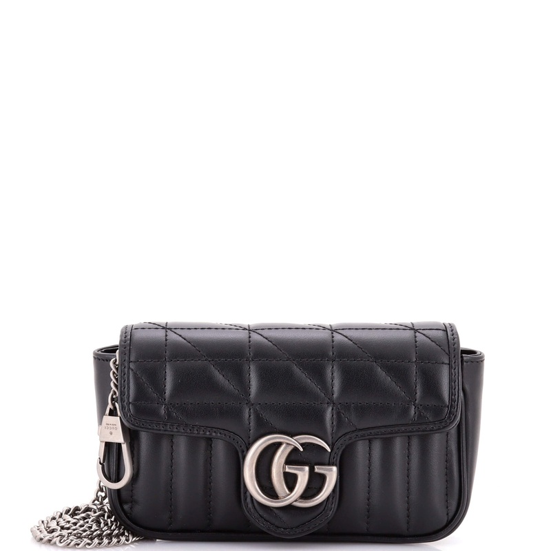 GG Marmont Flap Bag Mixed Matelasse Leather Super Mini