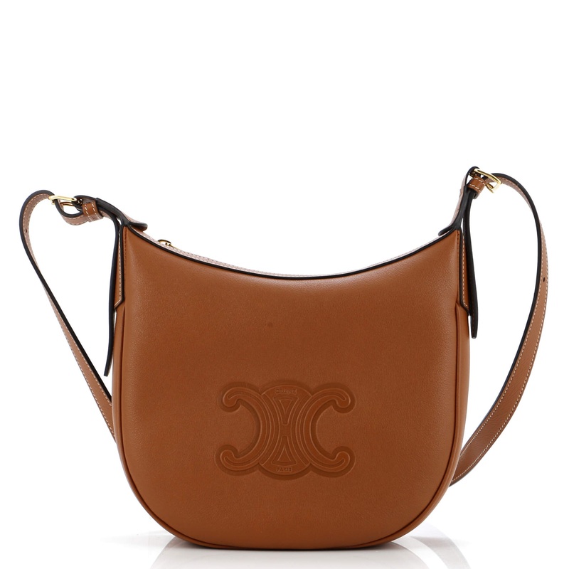 Heloise Shoulder Bag Triomphe Embossed Leather Small