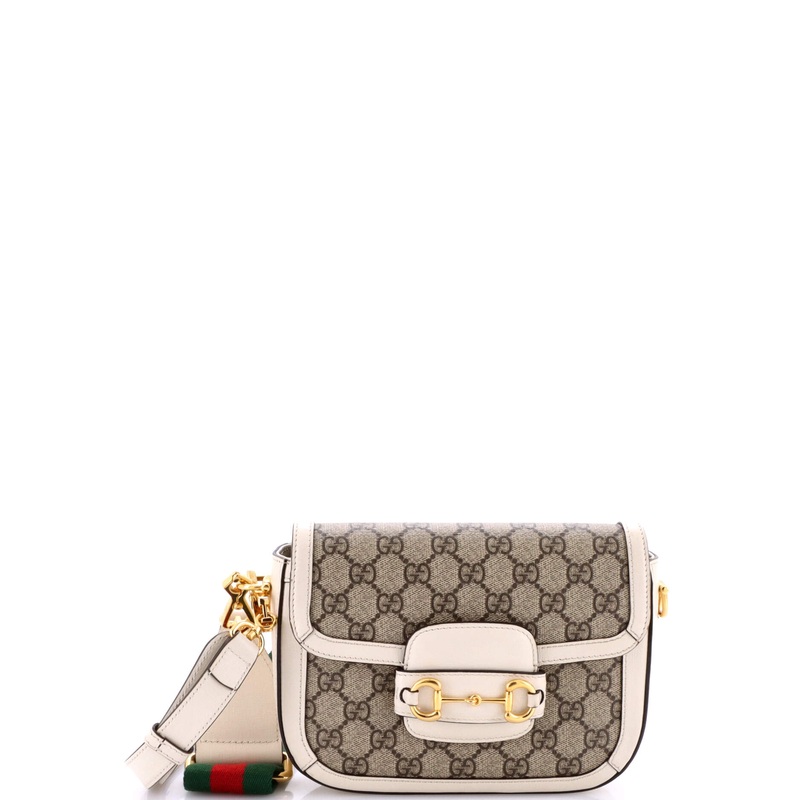 Horsebit 1955 Shoulder Bag GG Coated Canvas with Leather Mini