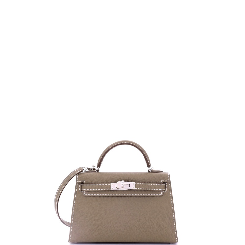 Kelly Mini II Bag Grey Epsom with Palladium Hardware 20