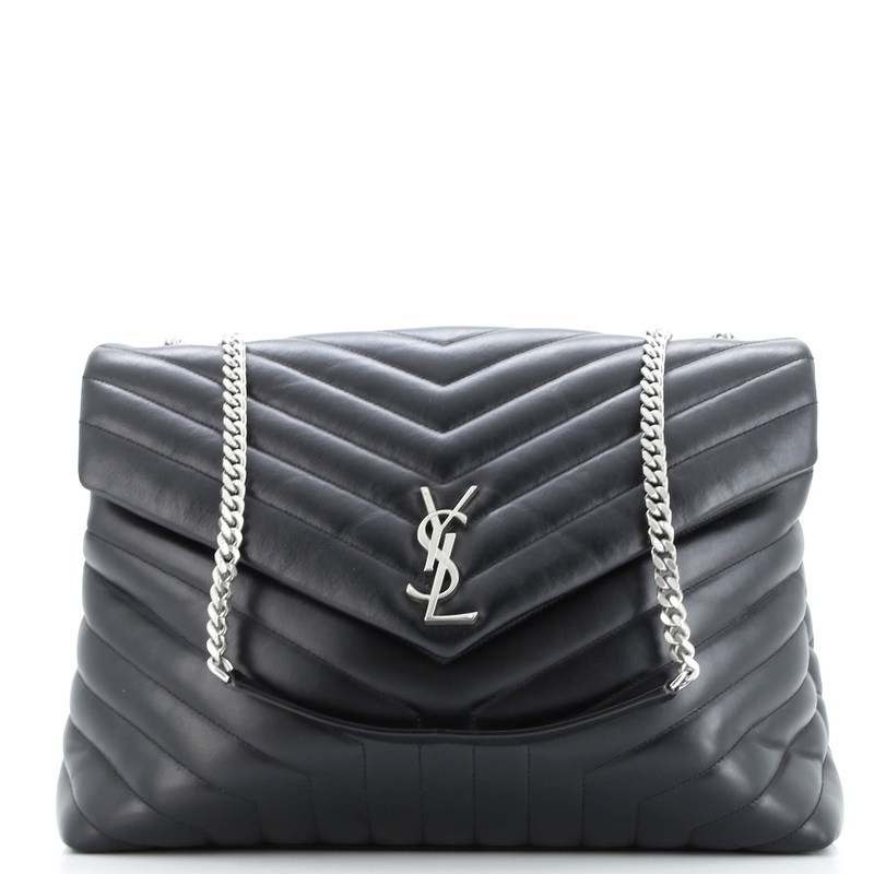 Loulou Shoulder Bag Matelasse Chevron Leather Large