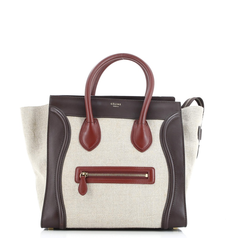 Luggage Bag Canvas and Leather Mini