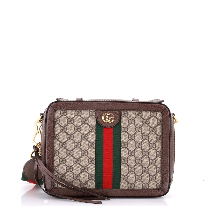 Ophidia Zip Around Camera Bag GG Coated Canvas Small
