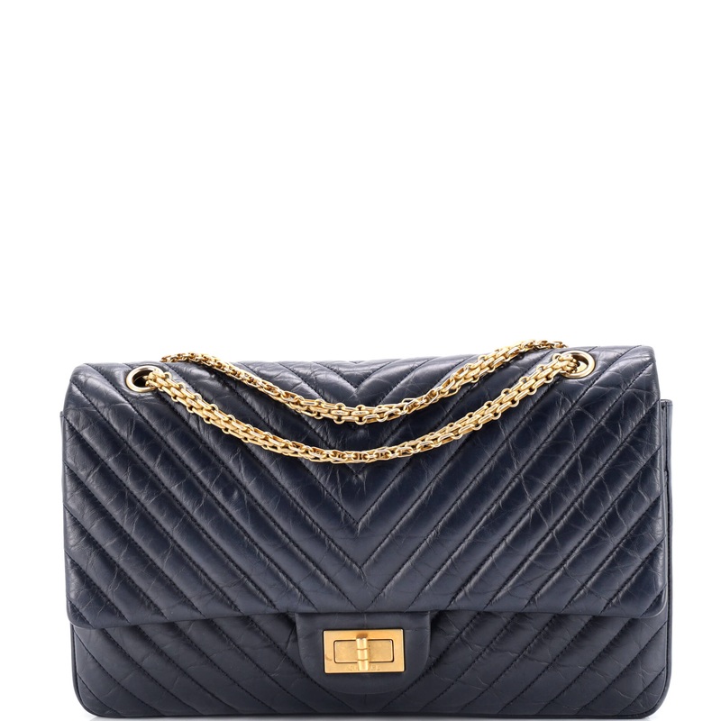 Reissue 2.55 Flap Bag Chevron Aged Calfskin 227