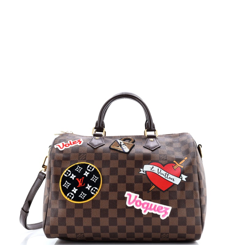 Speedy Bandouliere Bag Limited Edition Patches Damier 30
