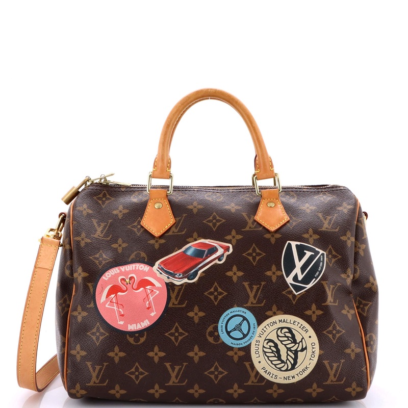 Speedy Bandouliere Bag Limited Edition World Tour Monogram Canvas 30