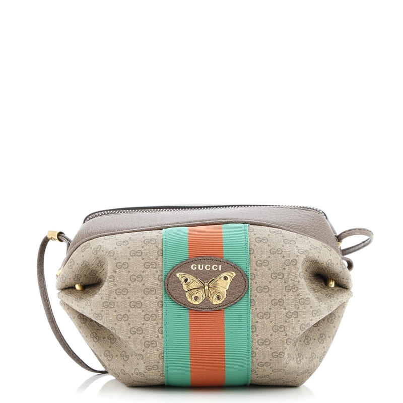 Web Butterfly Candy Crossbody Bag Mini GG Coated Canvas