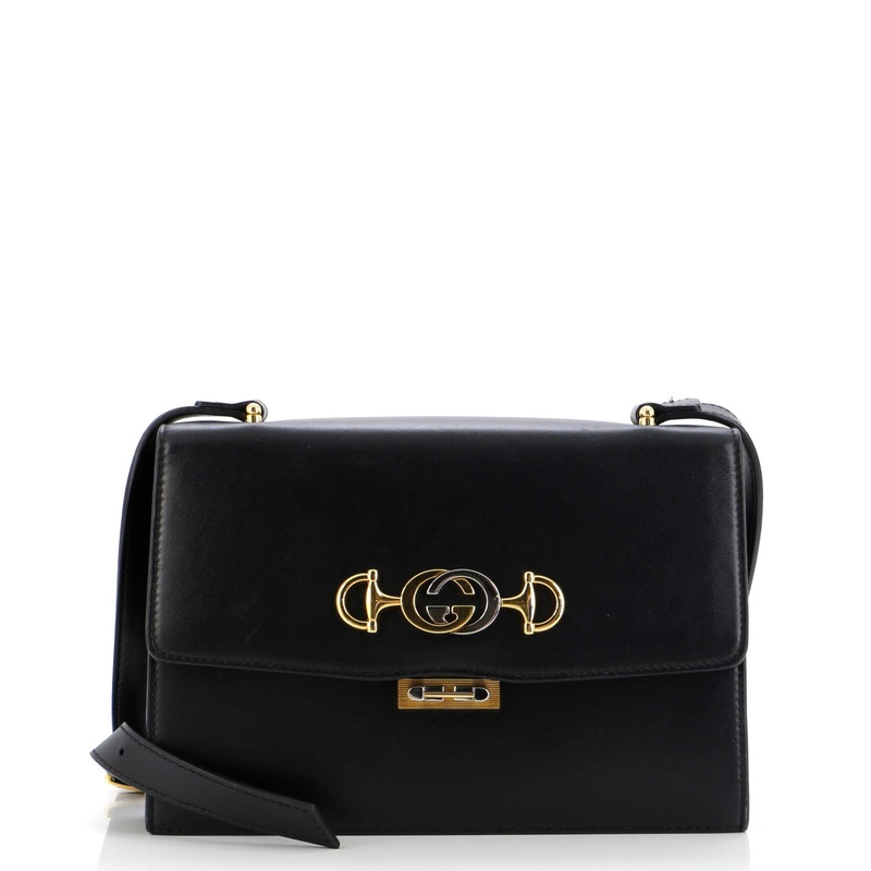 Zumi Flap Shoulder Bag Leather Small
