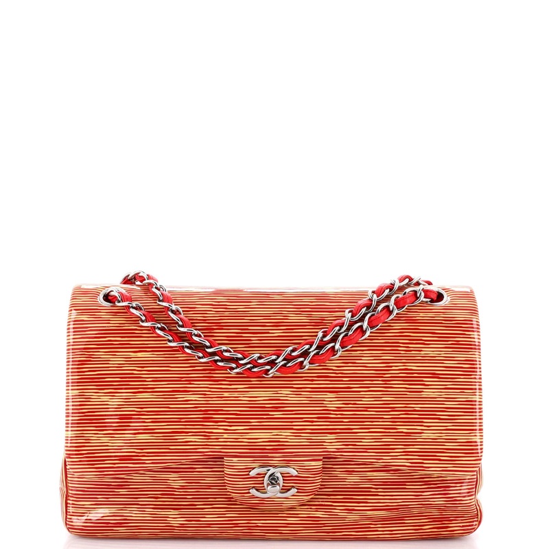 Classic Double Flap Bag Printed Patent Jumbo