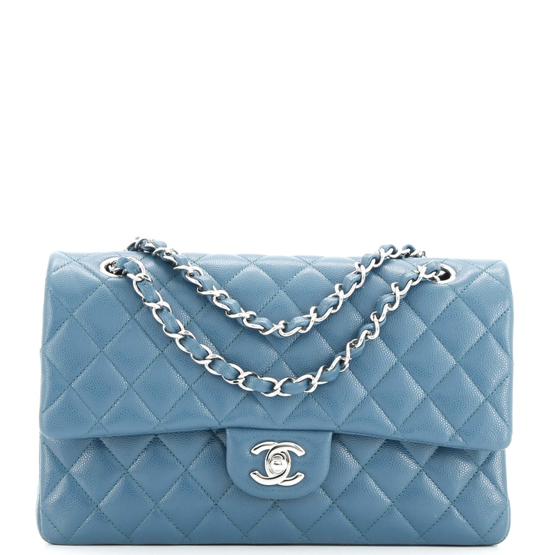 Classic Double Flap Bag Quilted Caviar Medium