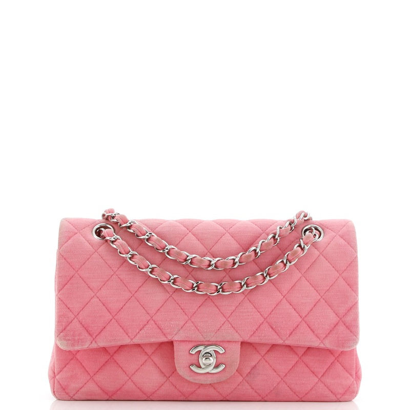 Classic Double Flap Bag Quilted Jersey Medium