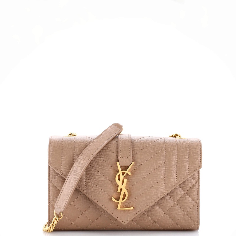 Classic Monogram Envelope Satchel Mixed Matelasse Leather Small