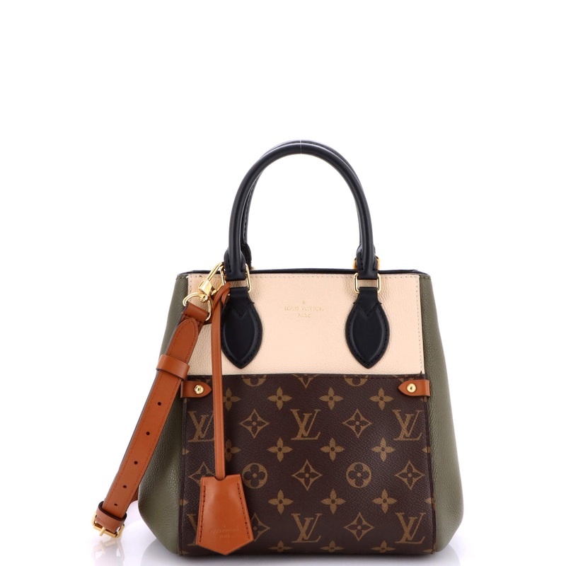 Fold Tote Monogram Canvas and Leather PM
