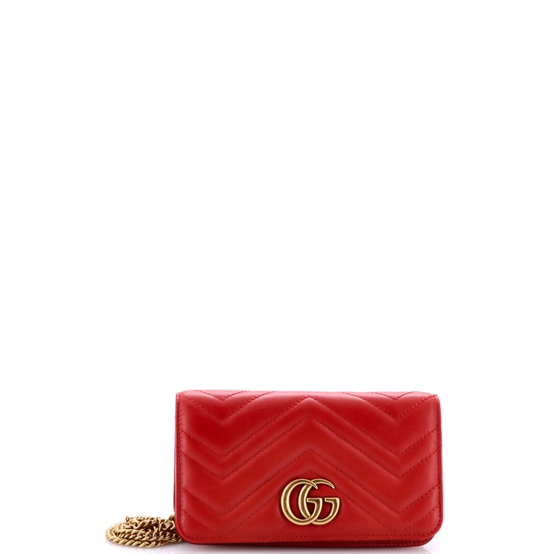 GG Marmont Chain Flap Bag Matelasse Leather Mini
