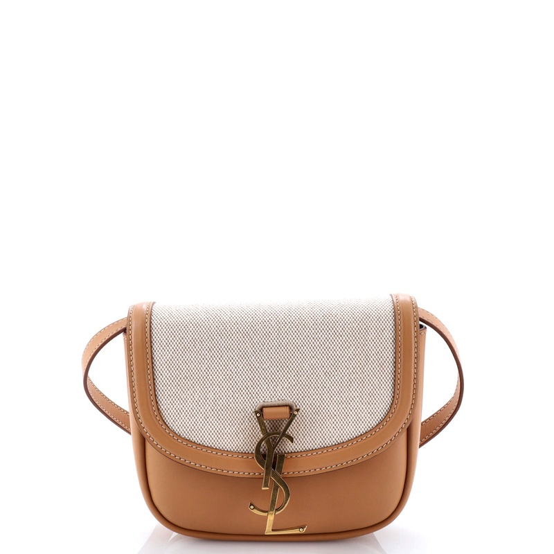 Kaia Shoulder Bag Canvas and Leather Small