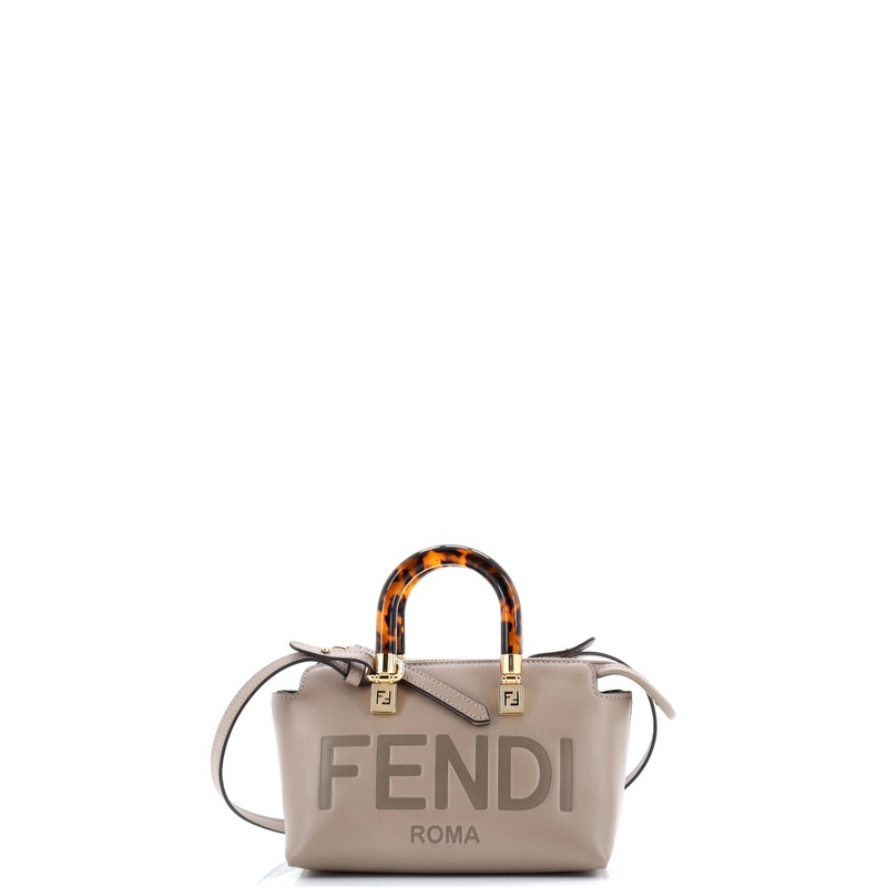 Logo By The Way Top Handle Bag Embossed Leather Mini