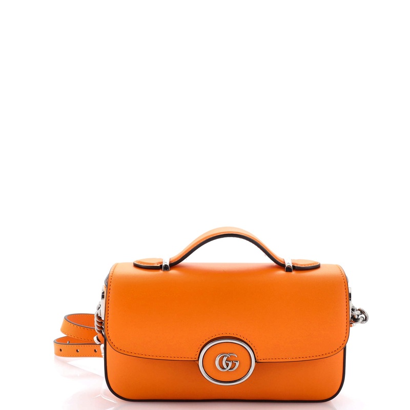 Petite GG Flap Shoulder Bag Leather Small
