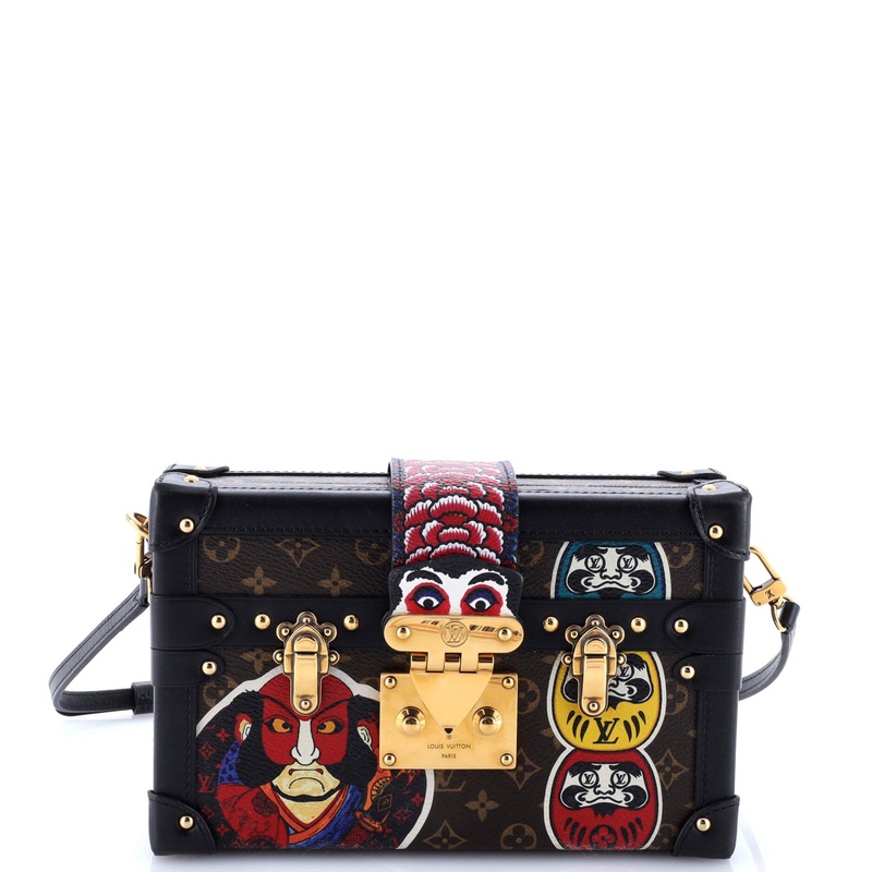 Petite Malle Handbag Limited Edition Kabuki Monogram Canvas