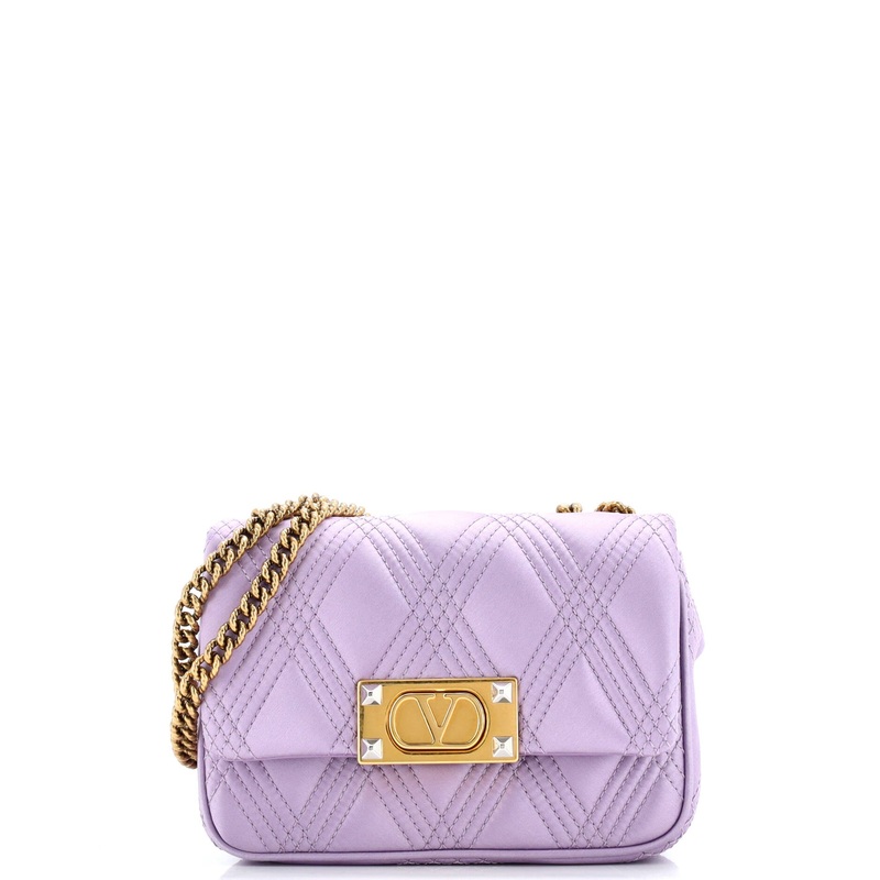 Quiltie 67 Chain Flap Bag Satin Small