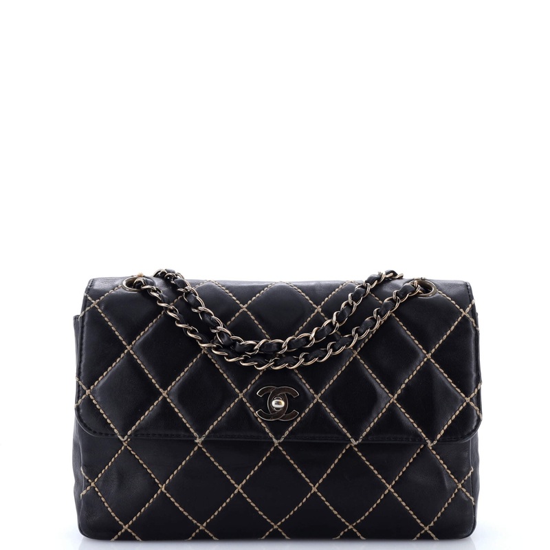 Surpique Flap Bag Quilted Leather Medium