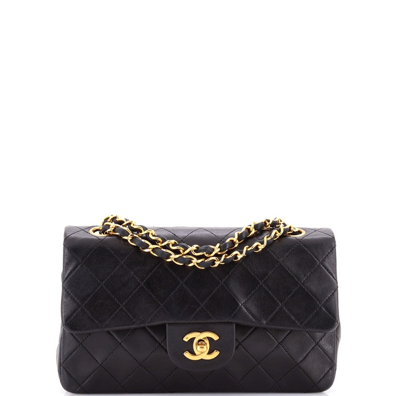 Vintage Classic Double Flap Bag Quilted Lambskin Small