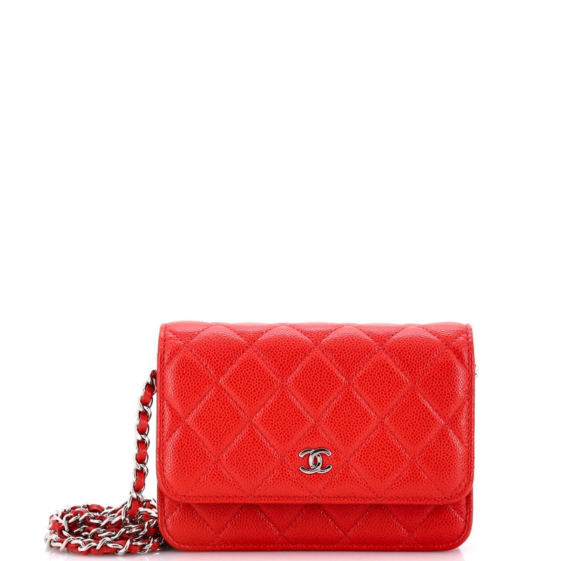 Wallet on Chain Quilted Caviar Mini