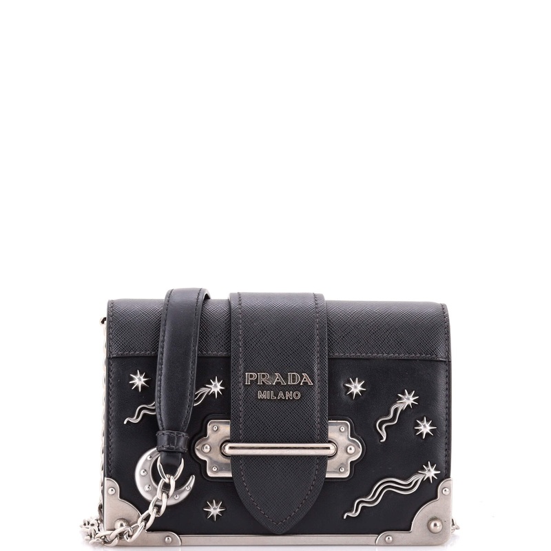Cahier Crossbody Bag Embellished Leather Small