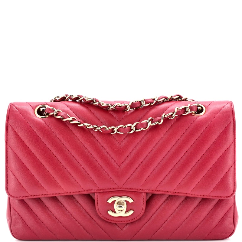 Classic Double Flap Bag Chevron Lambskin Medium
