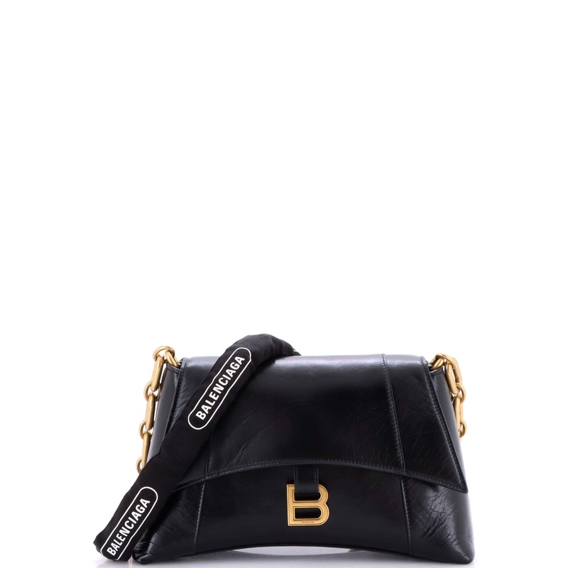 Downtown S Chain-Handle Shoulder Bag Leather Small