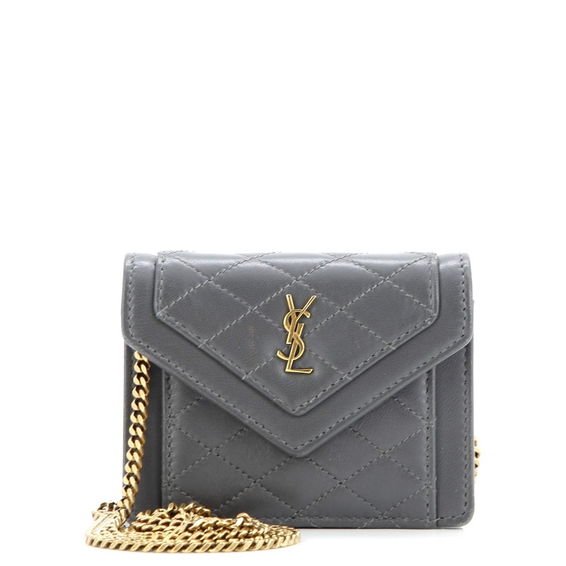 Gaby Envelope Chain Crossbody Bag Quilted Leather Micro