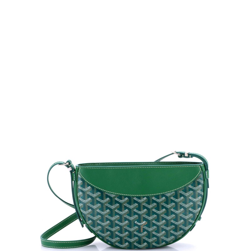 Hirondelle Shoulder Bag Coated Canvas and Leather