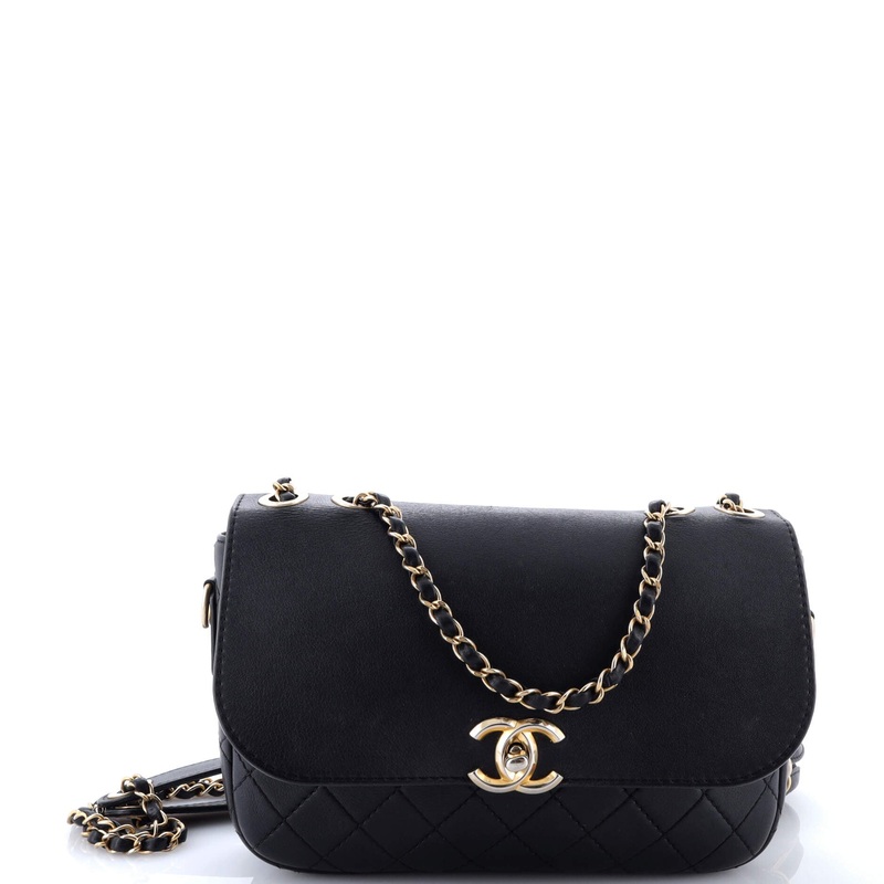 Multi Pouching Flap Bag with Coin Purse Quilted Calfskin Medium