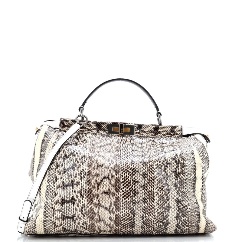 Peekaboo Bag Python Large