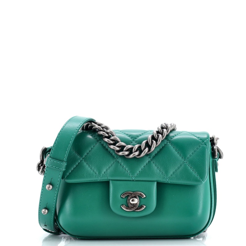 Rock My Shoulder Flap Bag Quilted Calfskin Mini