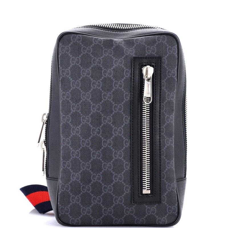 Soft Zip Sling Bag GG Coated Canvas Small