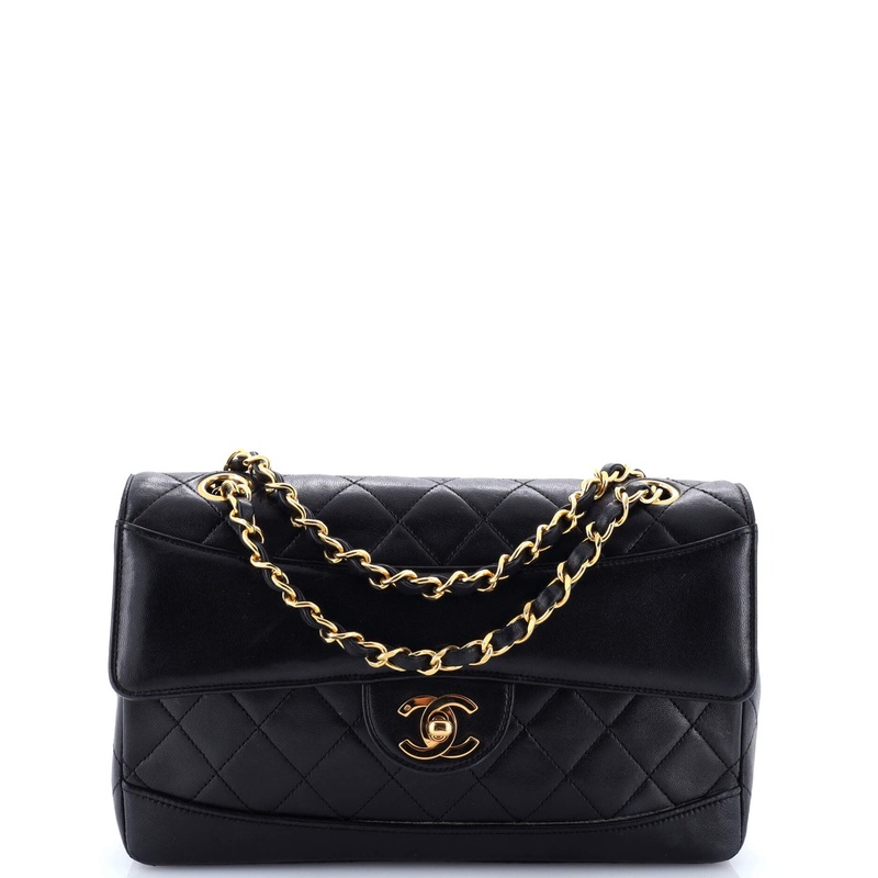Vintage CC Chain Flap Bag Quilted Lambskin Medium