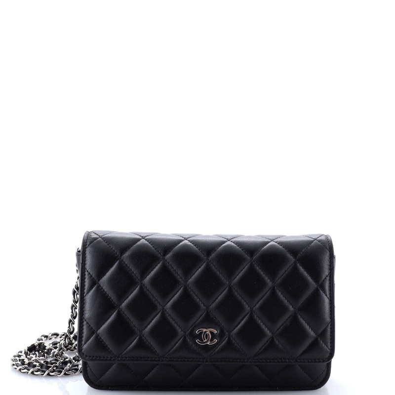 Wallet on Chain Quilted Lambskin
