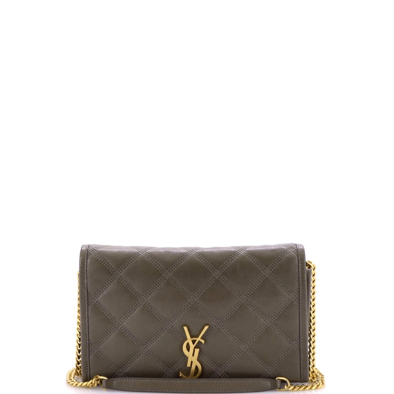 Becky Chain Wallet Quilted Leather