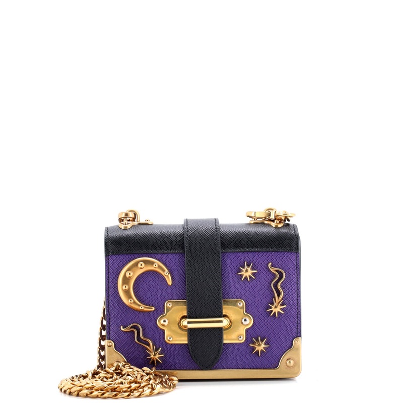 Cahier Crossbody Bag Embellished Leather Micro
