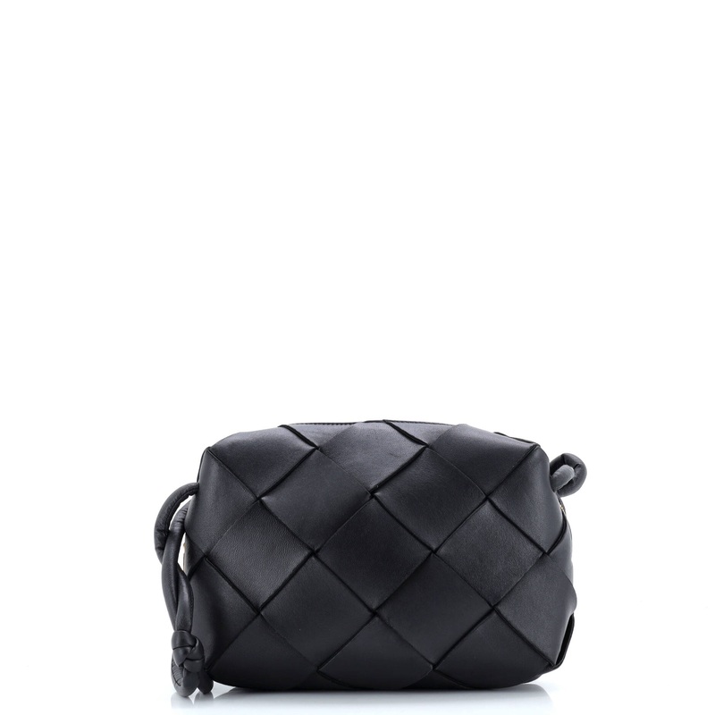 Cassette Camera Crossbody Bag Maxi Intrecciato Leather Small