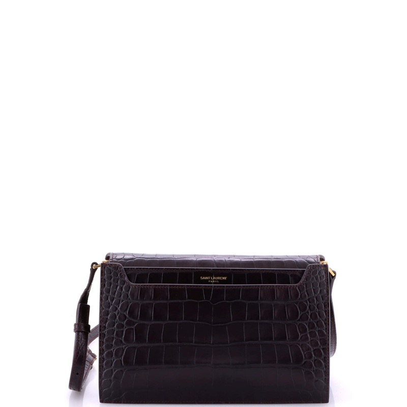 Catherine Crossbody Bag Crocodile Embossed Leather