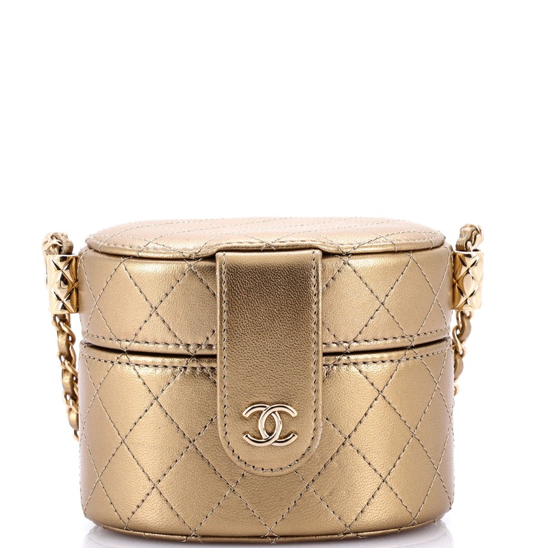 CC Allure Vanity Case with Chain Quilted Lambskin Mini