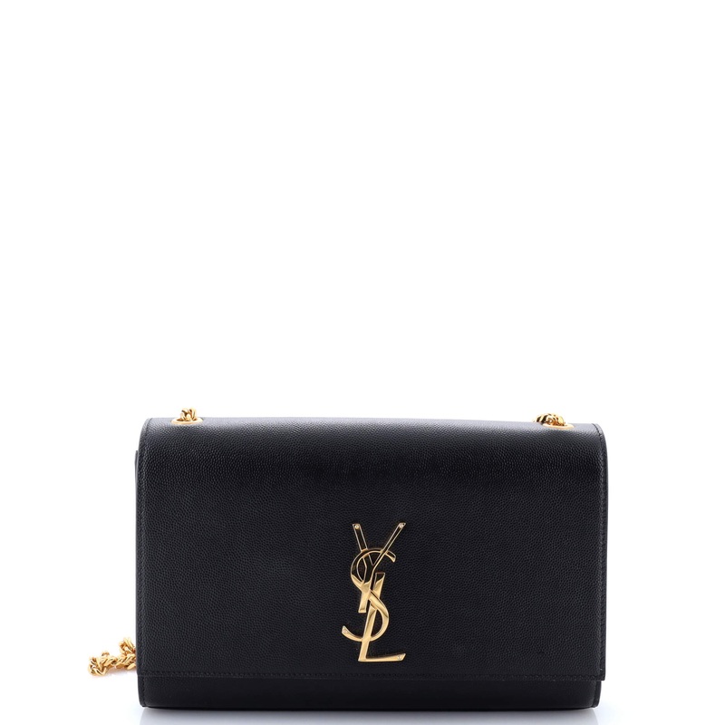 Classic Monogram Crossbody Bag Grainy Leather Large
