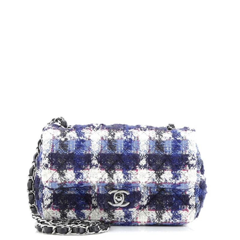Classic Single Flap Bag Quilted Tweed Mini