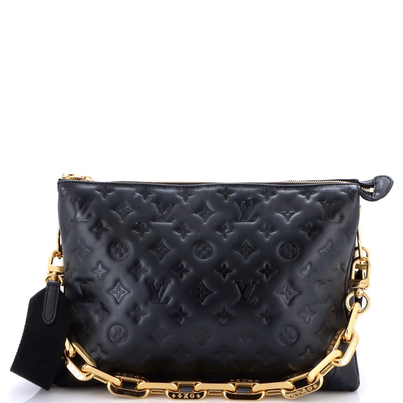 Coussin Bag Monogram Embossed Lambskin MM