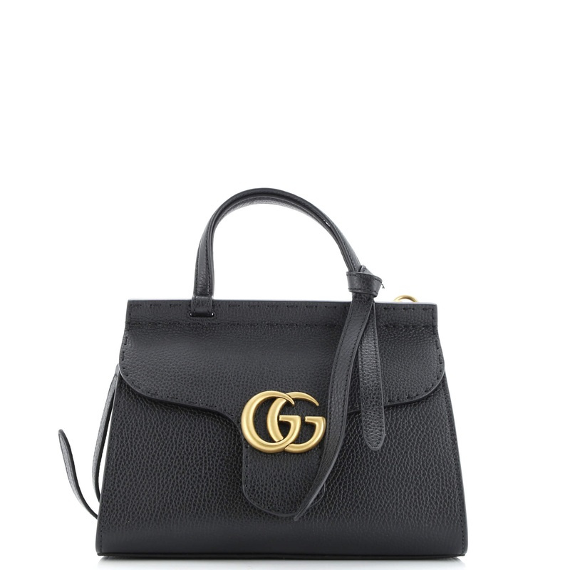 GG Marmont Top Handle Bag Leather Mini