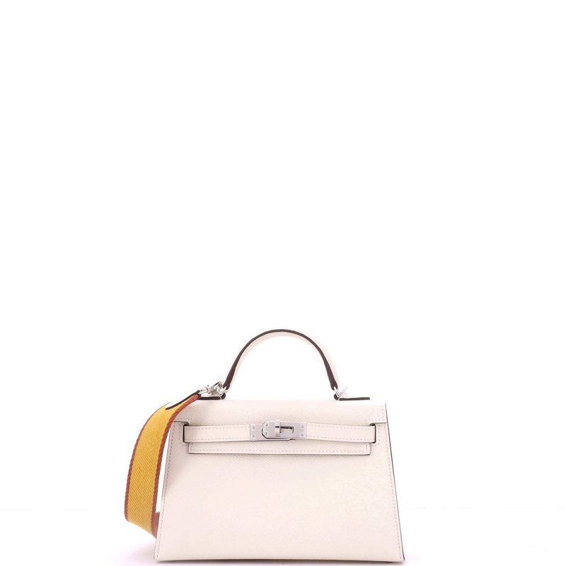 Kelly Mini II Amazone Handbag Light Epsom with Palladium Hardware 20