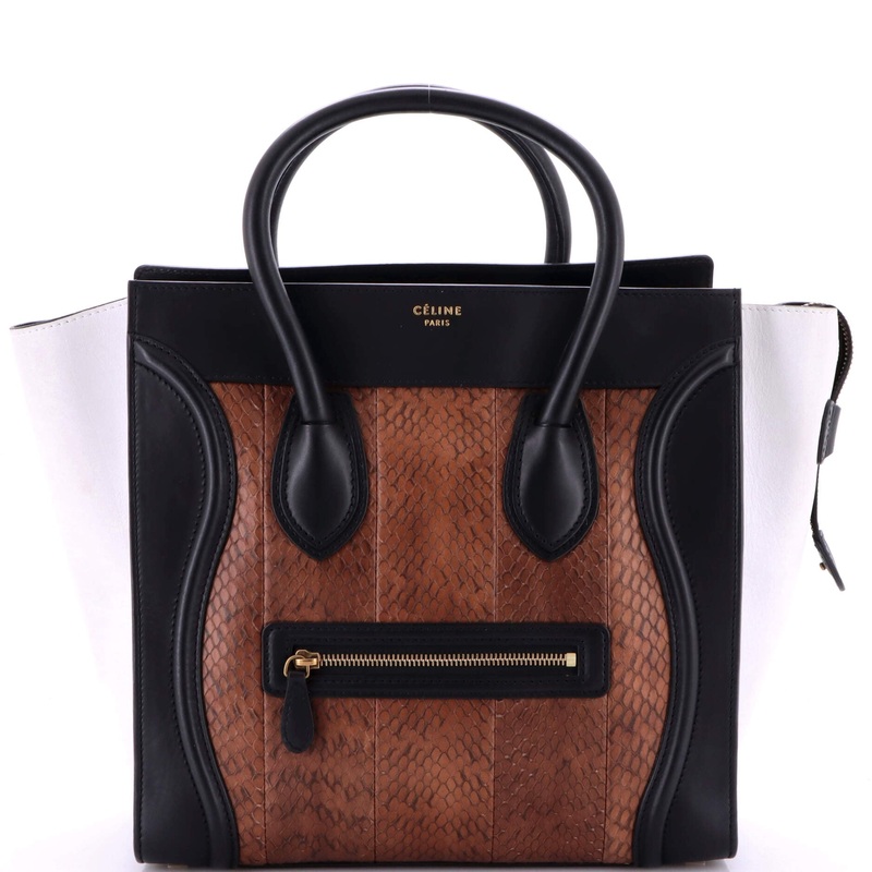 Luggage Bag Python and Leather Mini